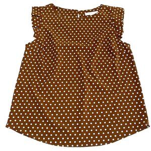 ❤️ 🆕 MONTEAU Polka Dot Top Size M